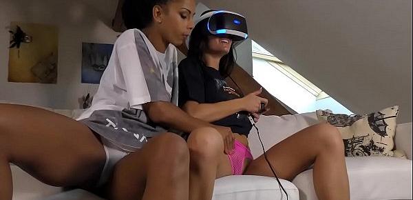  Hot roommates play VR games before playing with each other